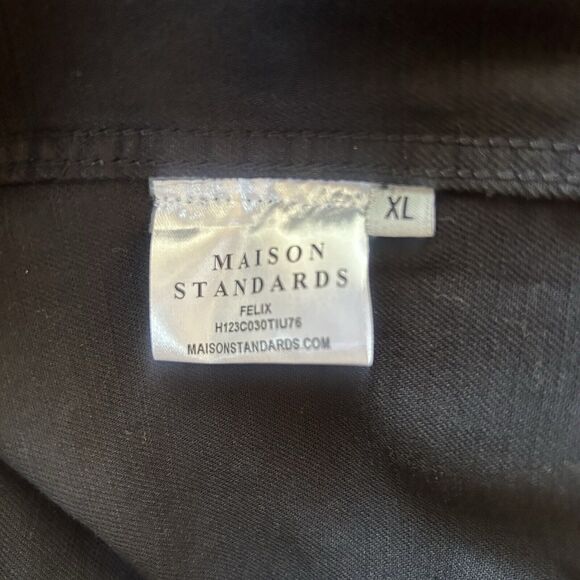 Maison Standards Felix Navy Cotton Overshirt Jacket Patch Pockets Size XL - Picture 7 of 9